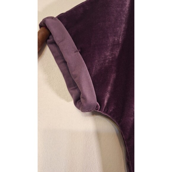 WISHLIST Purple Velour Roll Sleeve Top Women Large Boho Coquette Hippie Casual - Picture 6 of 8